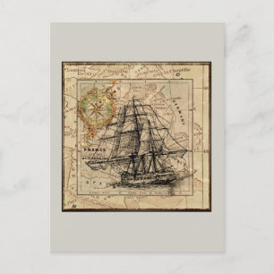 Postale Livraison vintage Et Carte
