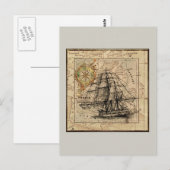 Postale Livraison vintage Et Carte (Devant / Derrière)