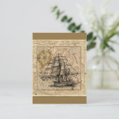 Postale Livraison vintage Et Carte (Debout devant)