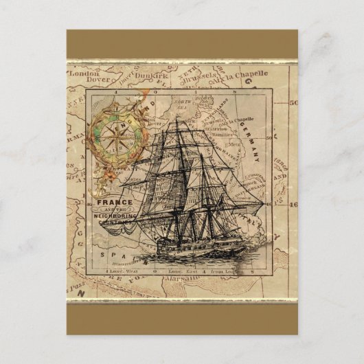 Postale Livraison vintage Et Carte (Devant)