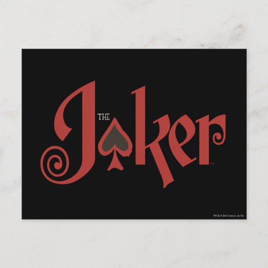 Postale Logo de la carte de jeu Joker (Devant)