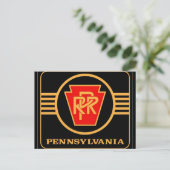 Postale Logo du chemin de fer de Pennsylvanie, carte posta (Debout devant)