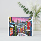 Postale Londres, hiver - Carte Noël 005 (Debout devant)
