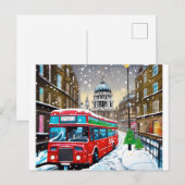 Postale Londres, hiver - Carte Noël 006 (Devant / Derrière)