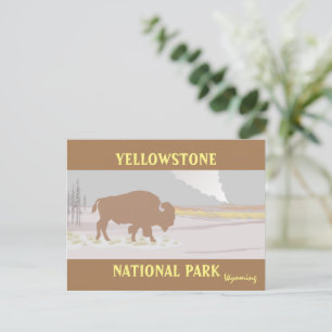 Postale Lone Bison in Yellowstone National Park Carte post