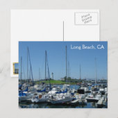 Postale Long Beach Lighthouse & Voiliers Carte postale! (Devant / Derrière)
