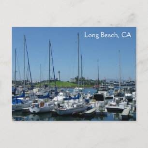 Postale Long Beach Lighthouse & Voiliers Carte postale!