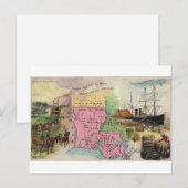 Postale Louisiane, carte vintage 1889 (Devant / Derrière)