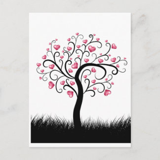 Postale Love Heart Tree Romantique pour Valentines Carte d