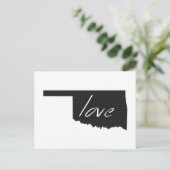 Postale Love Oklahoma Carte Formé Antique Black Chalkboard (Debout devant)