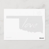 Postale Love Oklahoma Carte Formé Antique Black Chalkboard (Dos)
