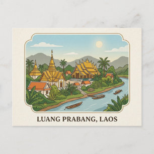 Postale Luang Prabang Laos Carte de Voyage