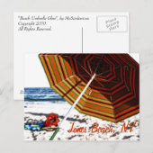 Postale "Lueur de parasol de plage", Jones Beach, NY Carte (Devant / Derrière)