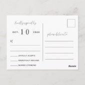 Postale Lumières rustiques Verdure Mariage RSVP carte post (Dos)