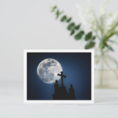 Postale Lune sur la cathédrale de Cusco, Pérou. carte post (Debout devant)