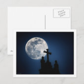 Postale Lune sur la cathédrale de Cusco, Pérou. carte post (Devant / Derrière)