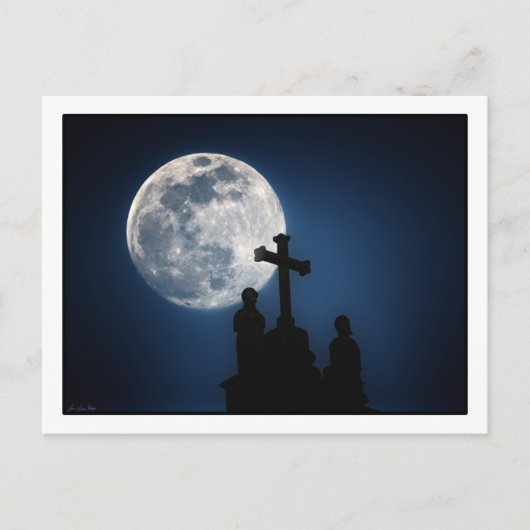 Postale Lune sur la cathédrale de Cusco, Pérou. carte post (Devant)