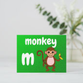 Postale m - carte flash de singe (Debout devant)