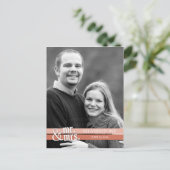 Postale M. & Mme Mariage Carte de remerciements - Peach (Debout devant)
