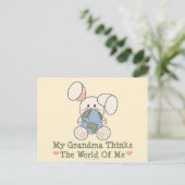 Postale Ma Grand-Mère Pense Que Le Monde De Ma Carte Posta (Debout devant)