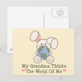 Postale Ma Grand-Mère Pense Que Le Monde De Ma Carte Posta (Devant / Derrière)