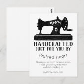 Postale Machine à coudre Carte de remerciements artisanale (Devant / Derrière)