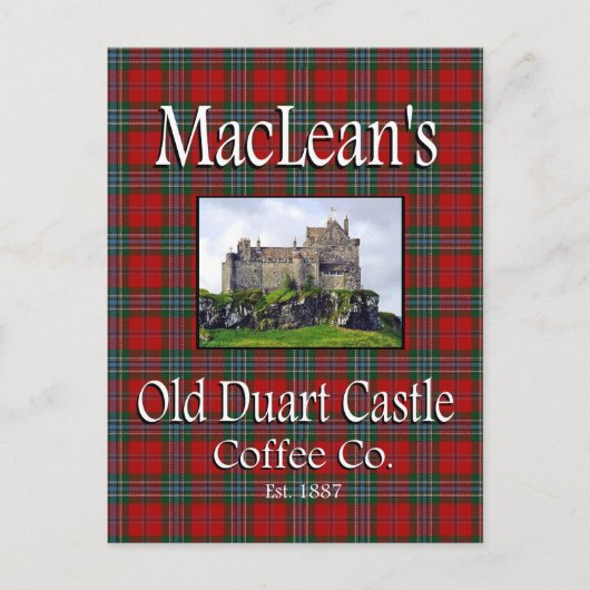 Postale MacLean's Old Duart Castle Coffee Co. Carte postal (Devant)