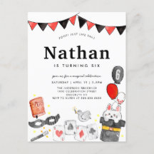 Magicien Rabbit Carte Bande Magique Spectacle Anni