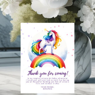 Postale Magique Rainbow Unicorn Anniversaire Carte de reme