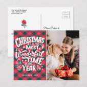 Postale Magnifique typographie de temps moderne carte de N (Devant / Derrière)