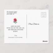 Postale Magnifique typographie de temps moderne carte de N (Dos)