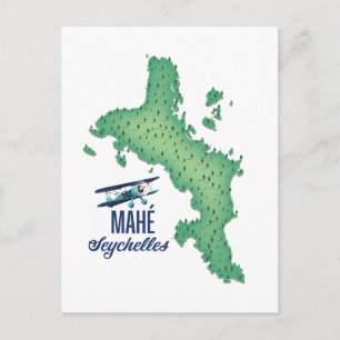 Postale Mahé, Seychelles Carte Vintage