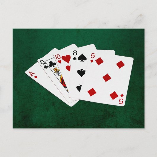 Postale Mains de poker - Carte haute - As (Devant)