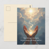 Postale Mains libérez l'âme, paix, carte de confort (Devant / Derrière)