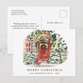 Postale Maison de vacances champêtre festive carte de vœux (Devant / Derrière)