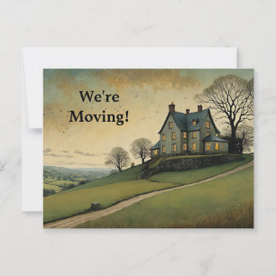 POSTALE MAISON SUR UNE COLLINE CHANGEMENT D'ADRESSE CARTE 