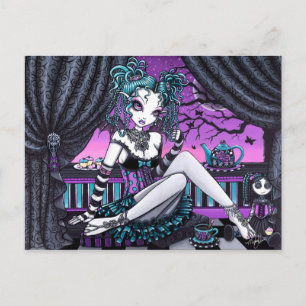 Postale Makayla Adorable Féerie Tea Party Imaginaire Carte