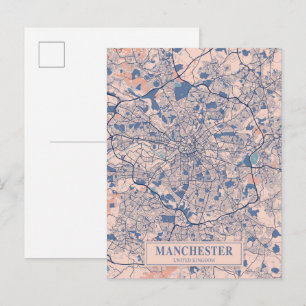 Postale Manchester Royaume-Uni Carte de voyage de ville ve