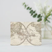 Postale Mappemonde - Carte du monde (Debout devant)