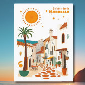 Postale Marbella Espagne vacances méditerranéenne Carte po