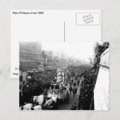 Postale Mardi Gras Parade de la Nouvelle-Orléans, carte po (Devant / Derrière)