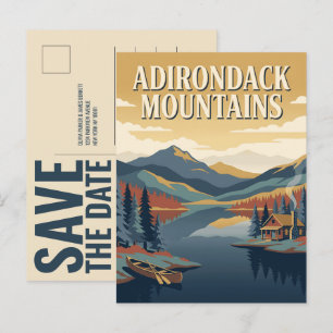 Postale Mariage dans les monts Adirondack, carte de sauveg