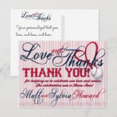 Postale Mariage de baseball Carte de remerciements 1 HOWAR (Devant / Derrière)