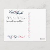 Postale Mariage de baseball Carte de remerciements 2b HOWA (Dos)