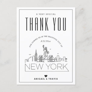 Postale Mariage de New York   Merci de venir ! Carte posta