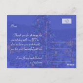 Postale Mariage de Noël merci carte postale. (Dos)