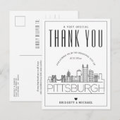 Postale Mariage de Pittsburgh | Merci de venir ! Carte pos (Devant / Derrière)