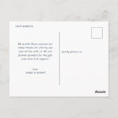 Postale mariage de script unique merci carte photo (Dos)