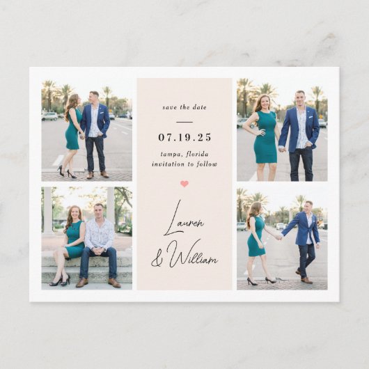 Postale Mariage doux signé Enregistrer la date Carte posta (Devant)