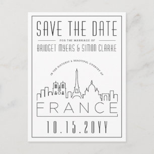 Postale Mariage en France   Skyline Enregistrer la carte p